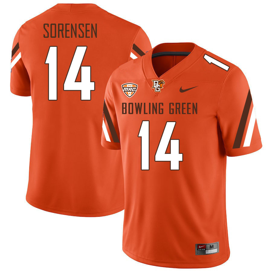 Bowling Green Falcons #14 Jonny Sorensen College Football Jerseys Stitched-Orange